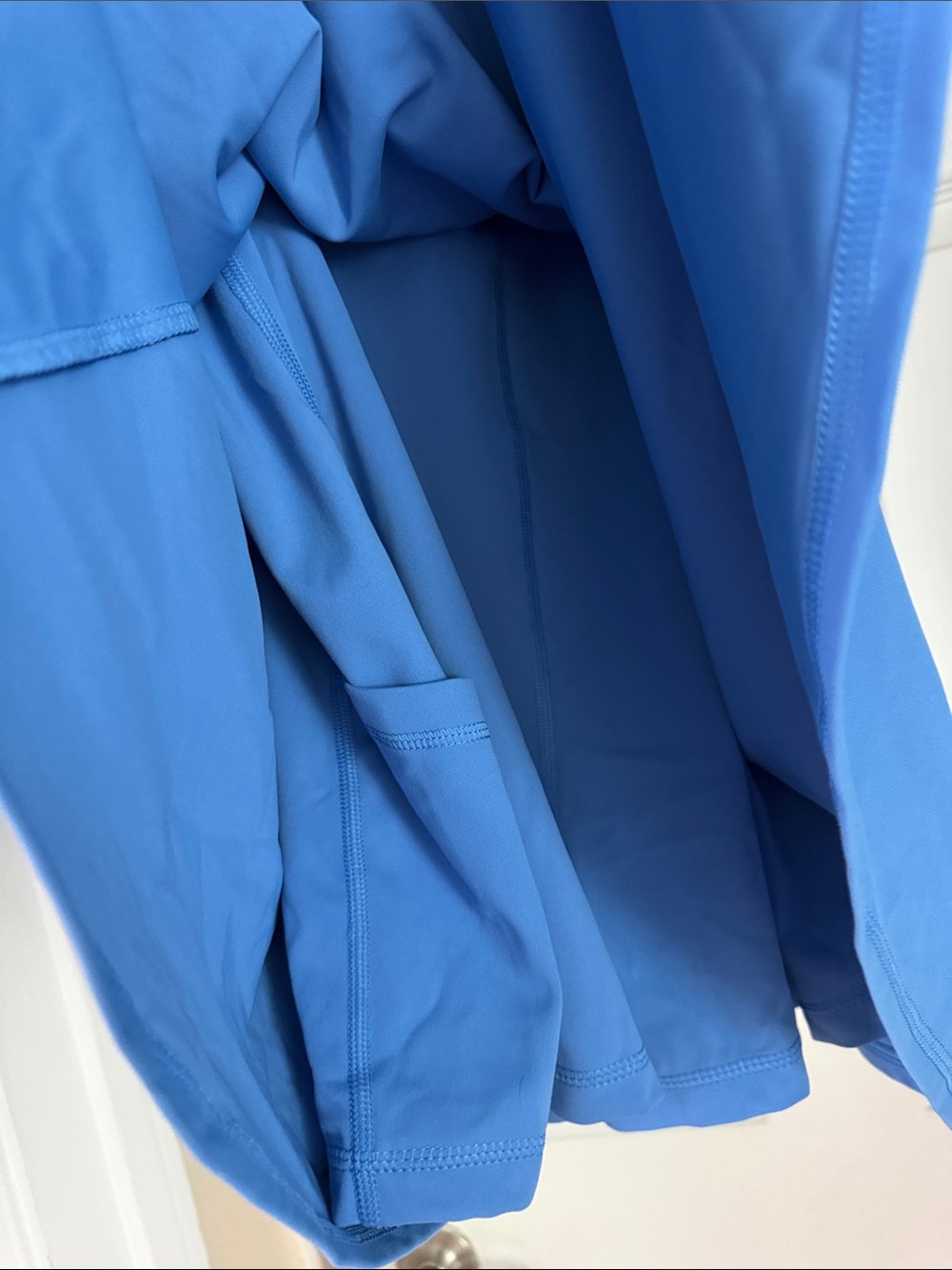 Blue Cutout Sportdress with White Trim - Picture 2 of 9